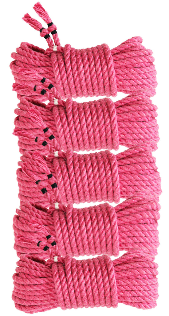 Pink Party Rope Chroma Pink 7 jute rope (7m x 5-pack) – Douglas Kent Rope